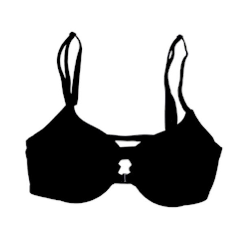 Victoria's Secret Lined Demi Buste Double 32D Black Strappy Band
